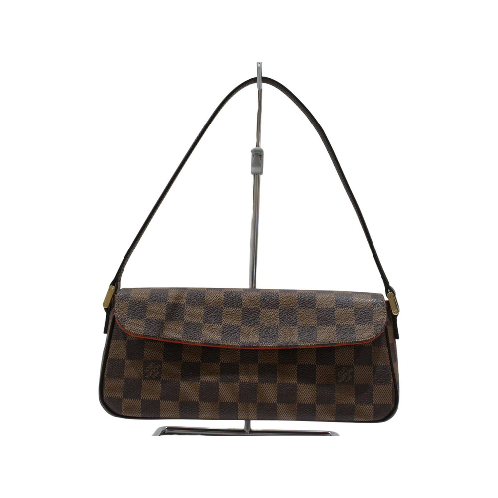 LOUIS VUITTON Recoleta Damier Ebene Brown Canvas Brown Handbag Hobo Bag